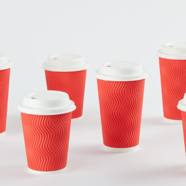 Paper ripple cups with lids