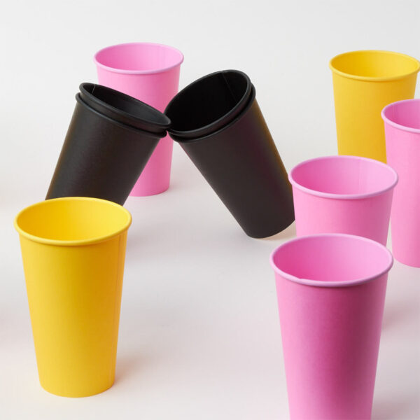 Cups with colored PE