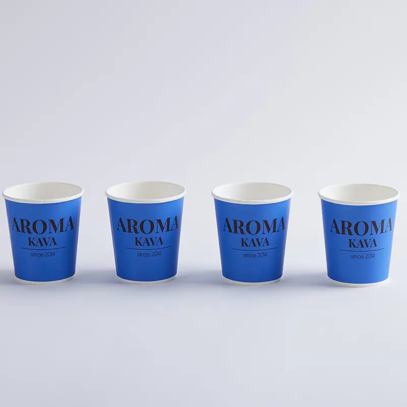 Cups with a barrier coating