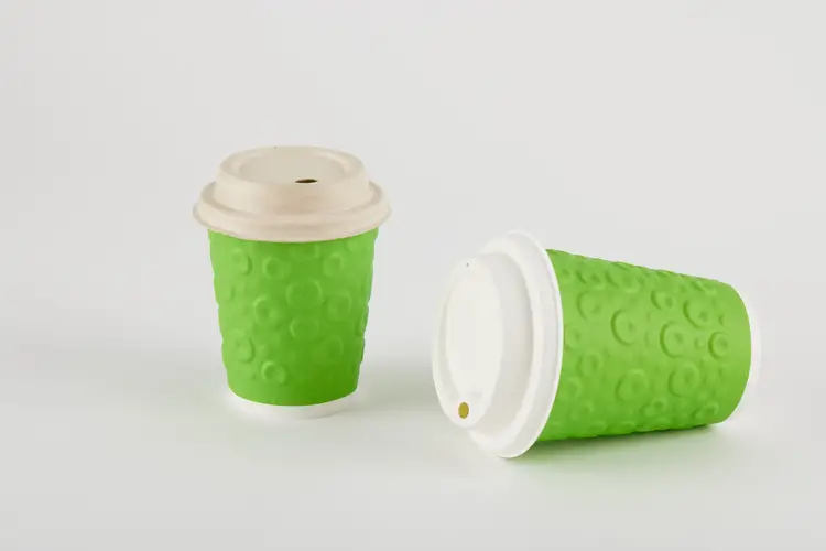 Water barrier-coated cups